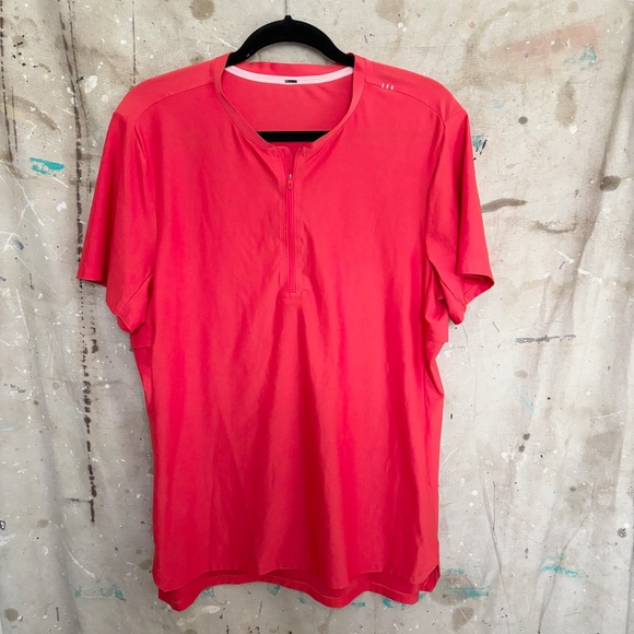 Lululemon Vented Tennis Short Sleeve Shirt, Carnation Red - Picture 2 of 4
